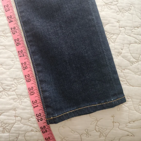AG Adriano Goldschmeid Jeans Size 29 The Aubrey Skinny Straight Dark Wash Low - Picture 10 of 11